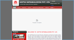 Desktop Screenshot of adityainfra.com