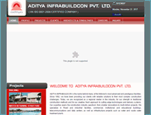 Tablet Screenshot of adityainfra.com